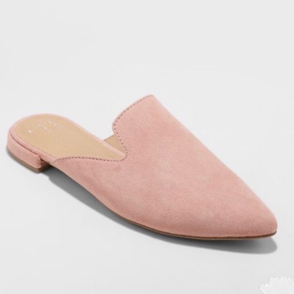a new day Shoes - A New Day Pink Velma Slip On Pointy Toe Mules, NWT